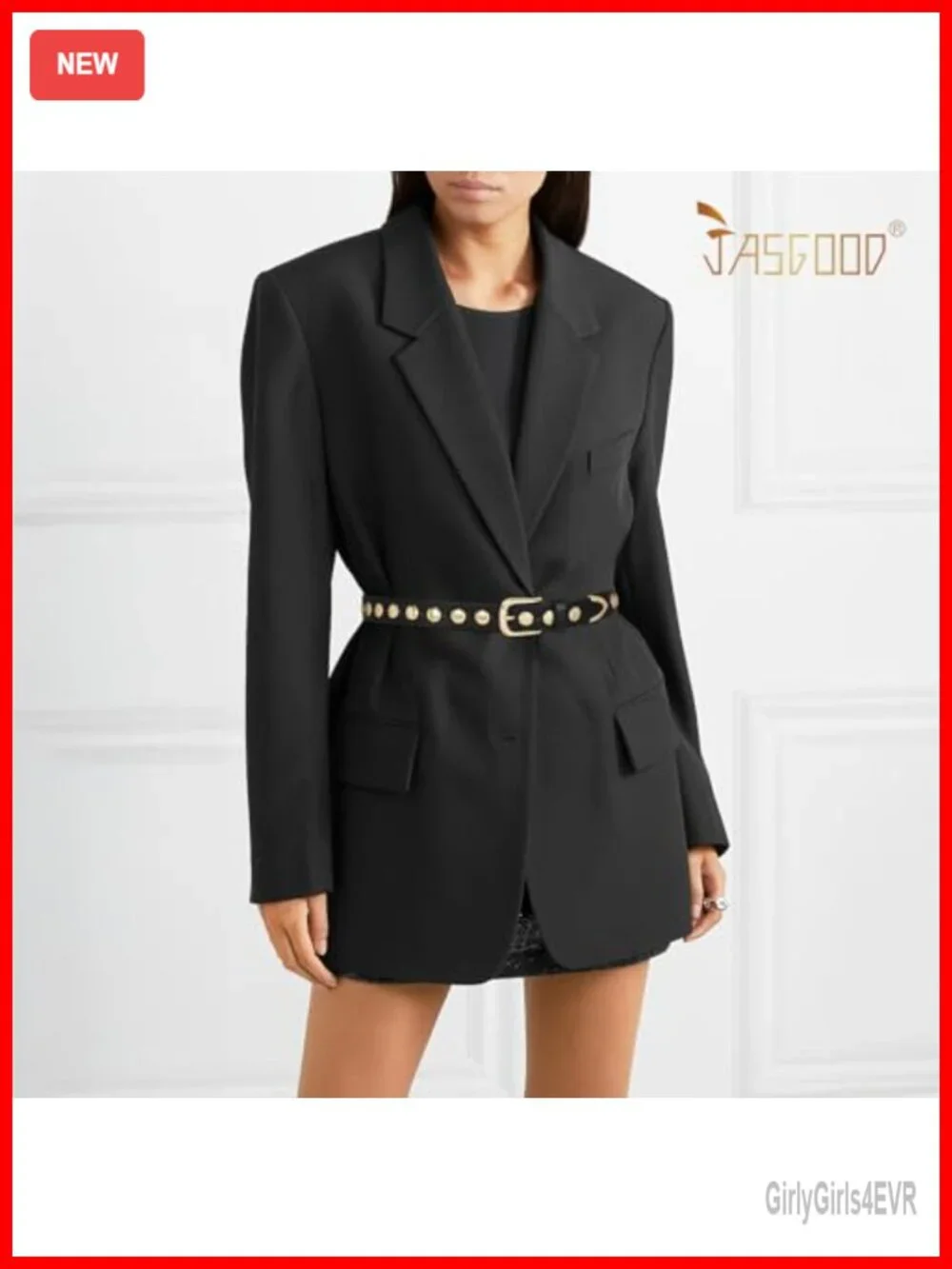 Studded PU Leather Belt for Women Punk Vintage Metal Buckle 1.1